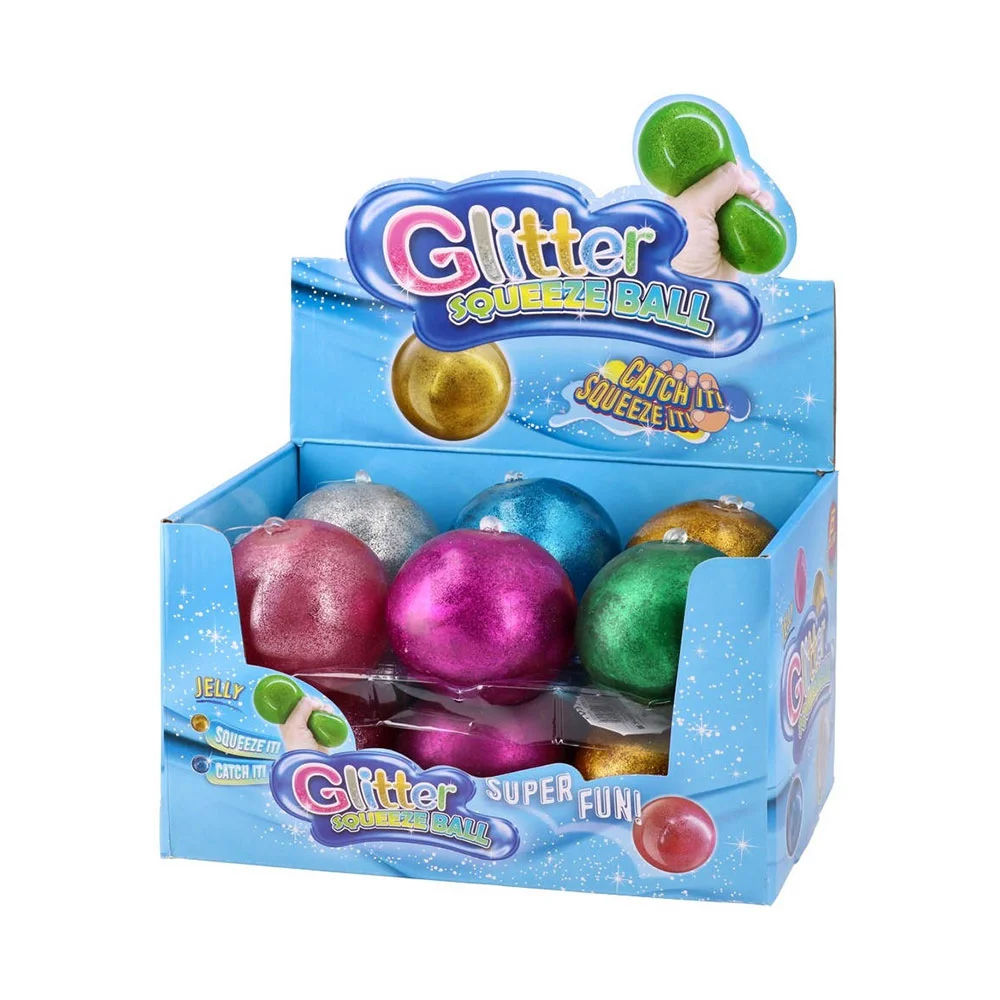 OZZO SQUEEZY ANTI-STRESS GLITTER BALL ASSORTED
