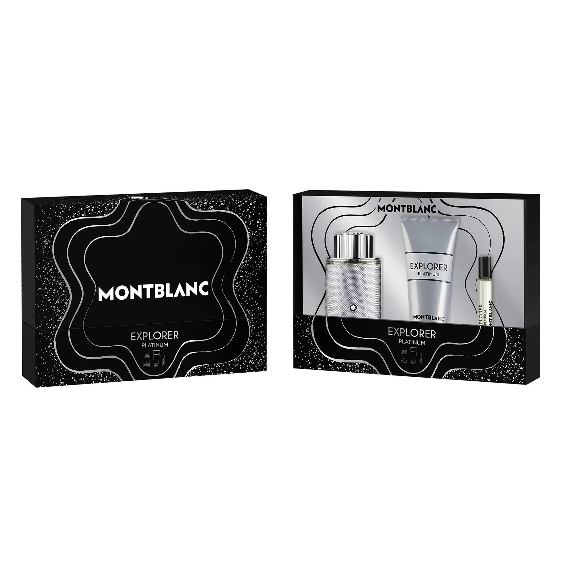 Montblanc Perfume Explorer Platinum, FR M, Eau de parfum, 100 ml, set with 7.5 ml perfume and 100 ml shower gel, men’s