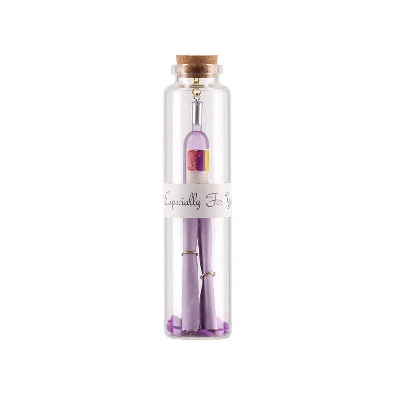 Шишенце със съобщение Takk Elixir, стъклено, асорти