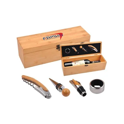 Vela Wine box with accessories, wooden