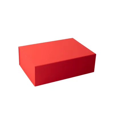 Office 1 Box Natural, magnetic closure, foldable, 28 x 20 x 9 cm, red