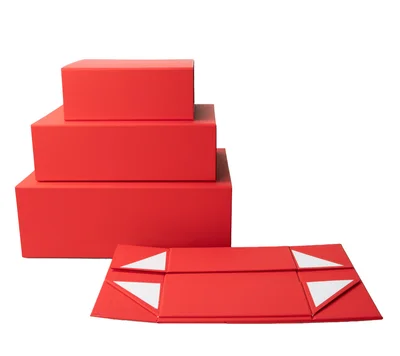 Office 1 Box Natural, magnetic closure, foldable, 28 x 20 x 9 cm, red