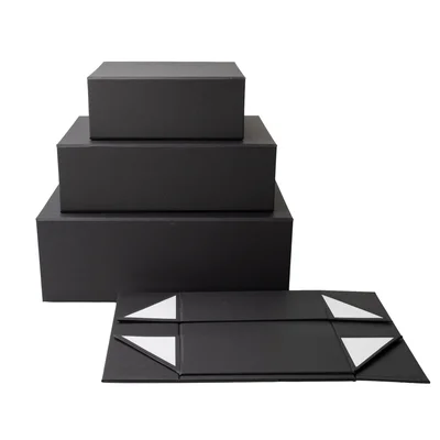 Office 1 Box Natural, magnetic closure, foldable, 33 x 25 x 12 cm, black
