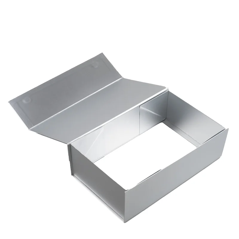 Office 1 Кутия Colorful, с магнитно затваряне, сгъваема, 35 х 20.5 х 11.3 cm, сребриста