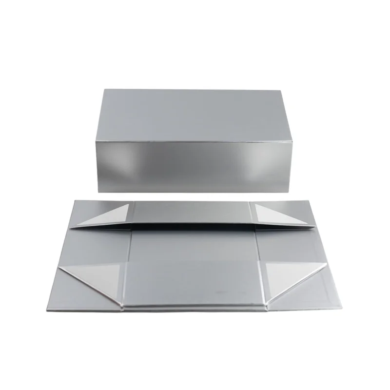 Office 1 Кутия Colorful, с магнитно затваряне, сгъваема, 35 х 20.5 х 11.3 cm, сребриста
