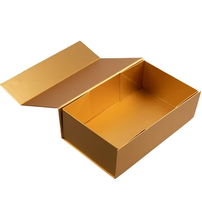 Office 1 Box Colorful, with magnetic closure, foldable, 35 x 20.5 x 11.3 cm, gold