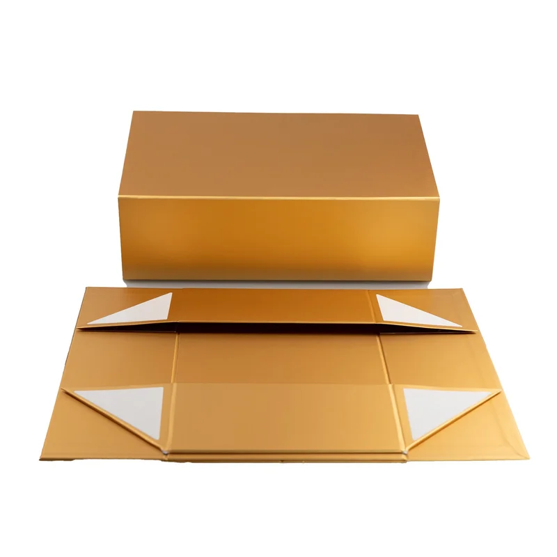 Office 1 Box Colorful, with magnetic closure, foldable, 35 x 20.5 x 11.3 cm, gold