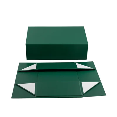Office 1 Кутия Colorful, с магнитно затваряне, сгъваема, 35 х 20.5 х 11.3 cm, тъмнозелена