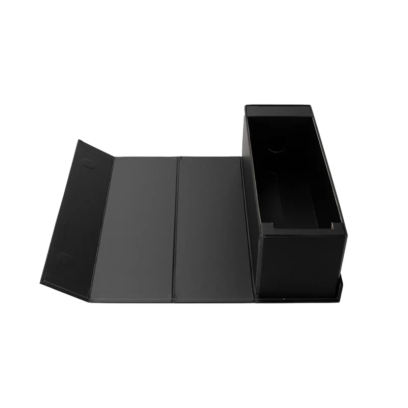 Office 1 Wine Box, with magnetic closure, foldable, 33 x 11 x 10.8 cm, glued bottom, black