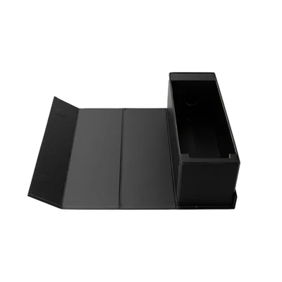 Office 1 Wine Box, with magnetic closure, foldable, 33 x 11 x 10.8 cm, glued bottom, black