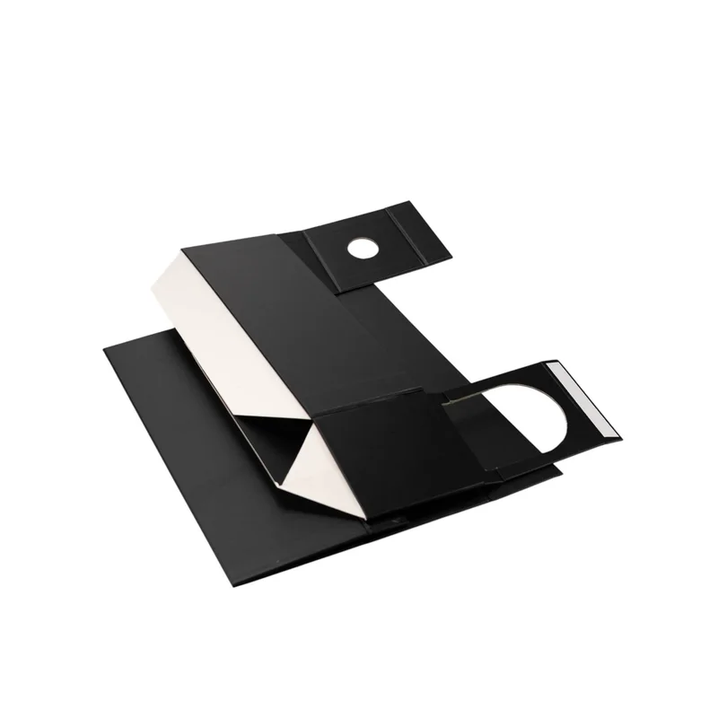 Office 1 Wine Box, with magnetic closure, foldable, 33 x 11 x 10.8 cm, glued bottom, black