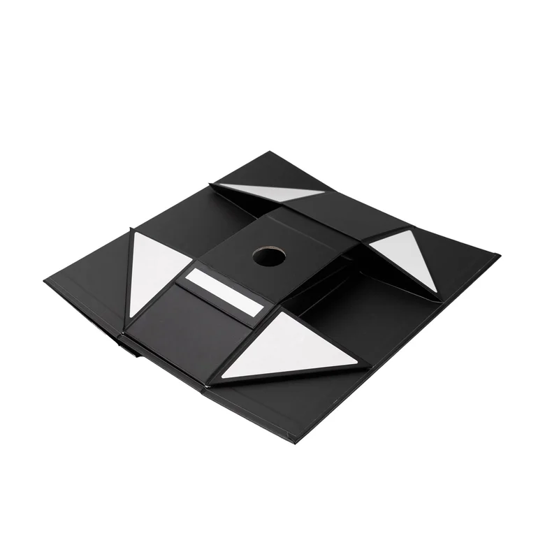 Office 1 Wine Box, with magnetic closure, foldable, 33 x 11 x 10.8 cm, corner glued, black