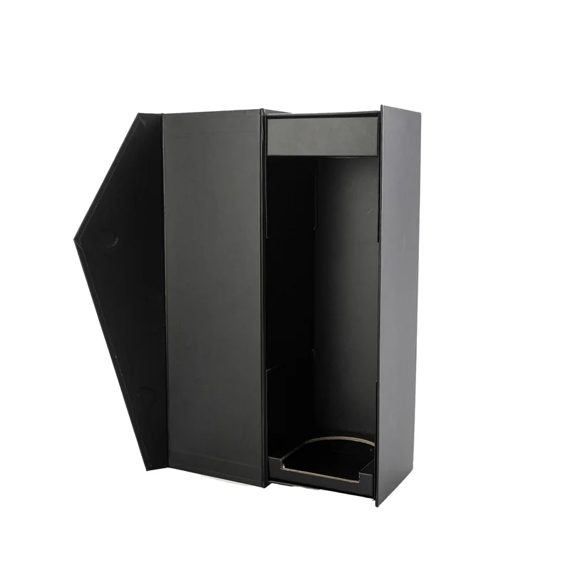 Office 1 Wine Box, with magnetic closure, foldable, 33 x 11 x 10.8 cm, corner glued, black