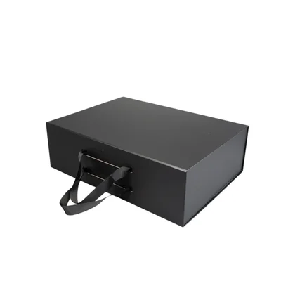 Office 1 Box Handle XXXL, foldable, 48 x 35 x 15 cm, black