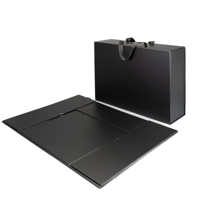 Office 1 Box Handle XXXL, foldable, 48 x 35 x 15 cm, black