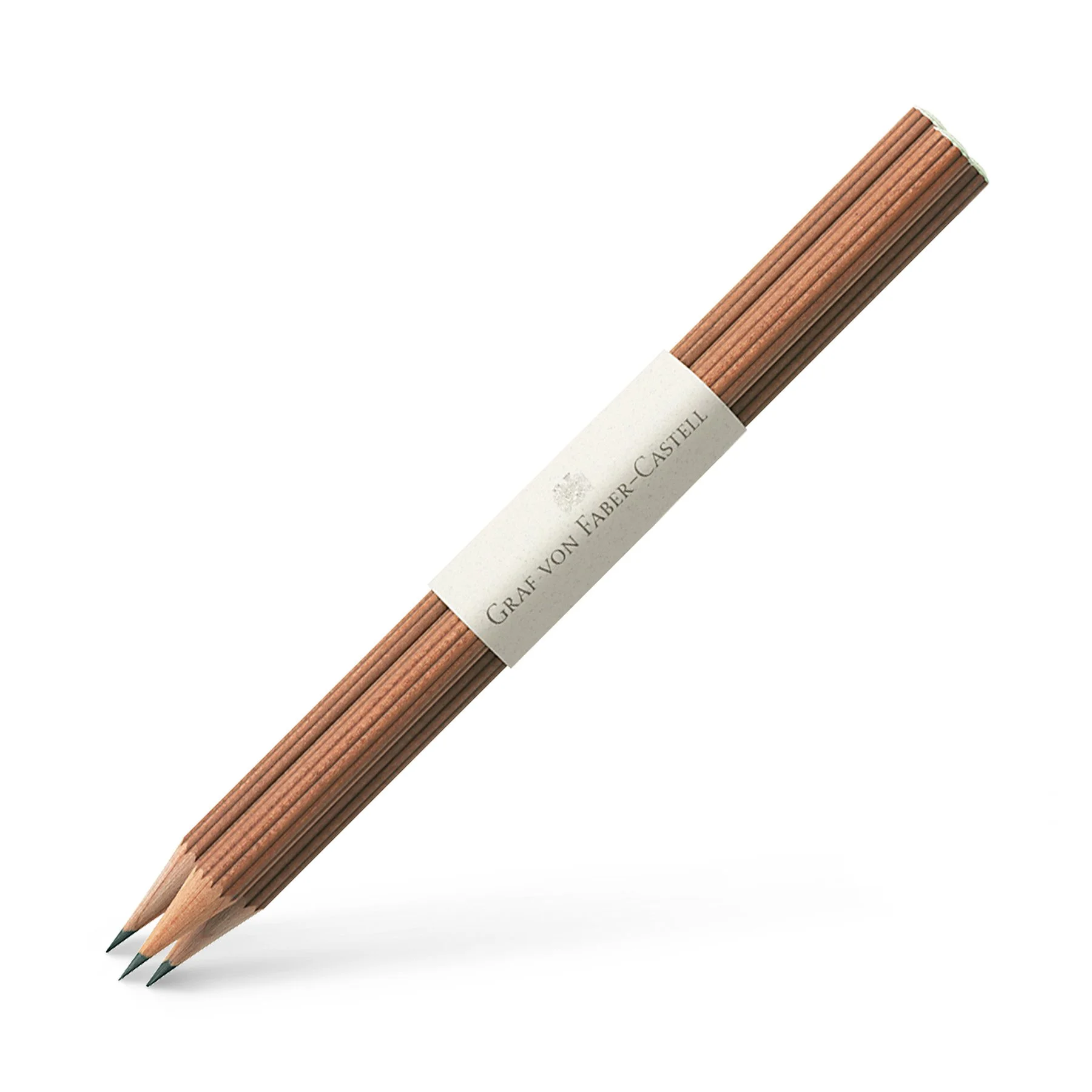 Graf von Faber-Castell Pencil No. III, graphite, brown, 3 pcs
