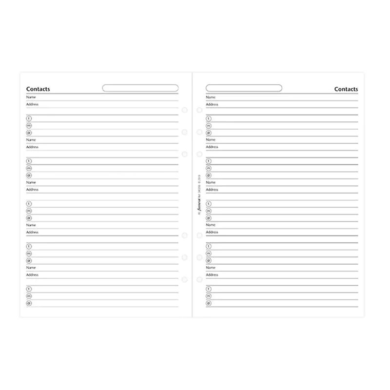 Filofax Organizer Refill, A5, names, addresses & phones