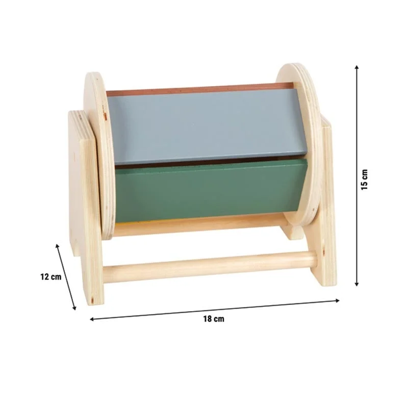 Small Foot Montessori Drum, rotating, wooden