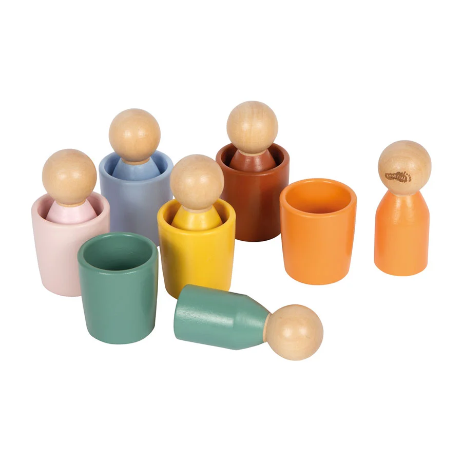 SMALL FOOT MONTESSORI CUP SET WITH FIGURINES FOR SORTING