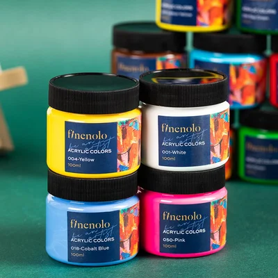 Deli Acrylic Paint Finenolo, jar, 100 ml, vermilion