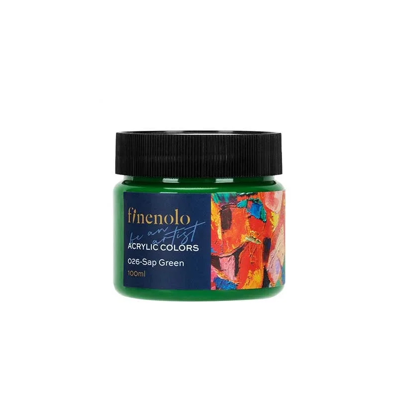 Deli Acrylic paint Finenolo, jar, 100 ml, green