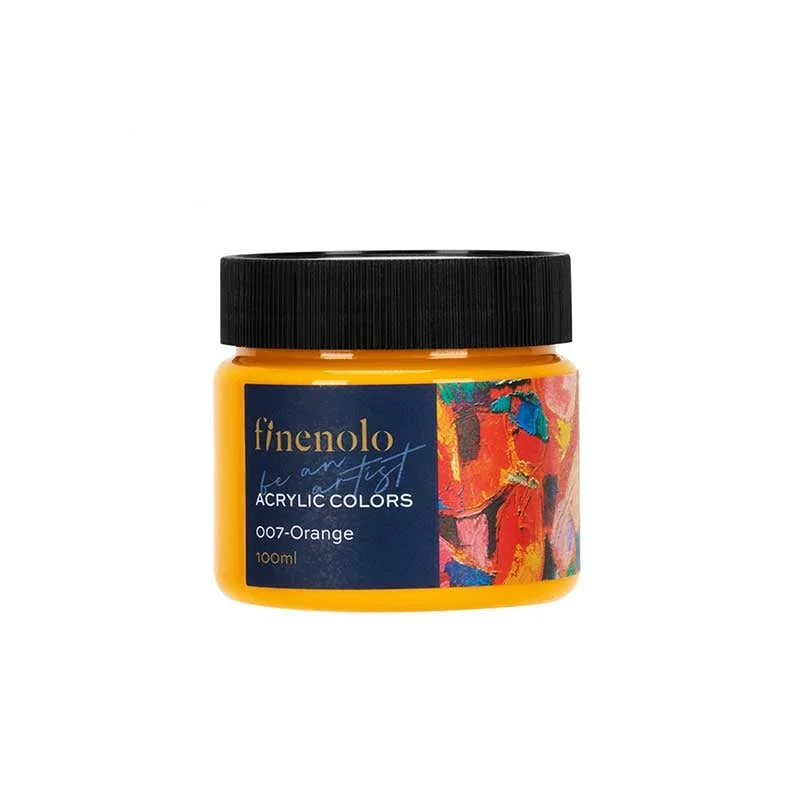 Deli Acrylic Paint Finenolo, jar 100 ml, orange