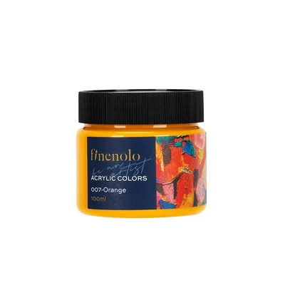 Deli Acrylic Paint Finenolo, jar 100 ml, orange