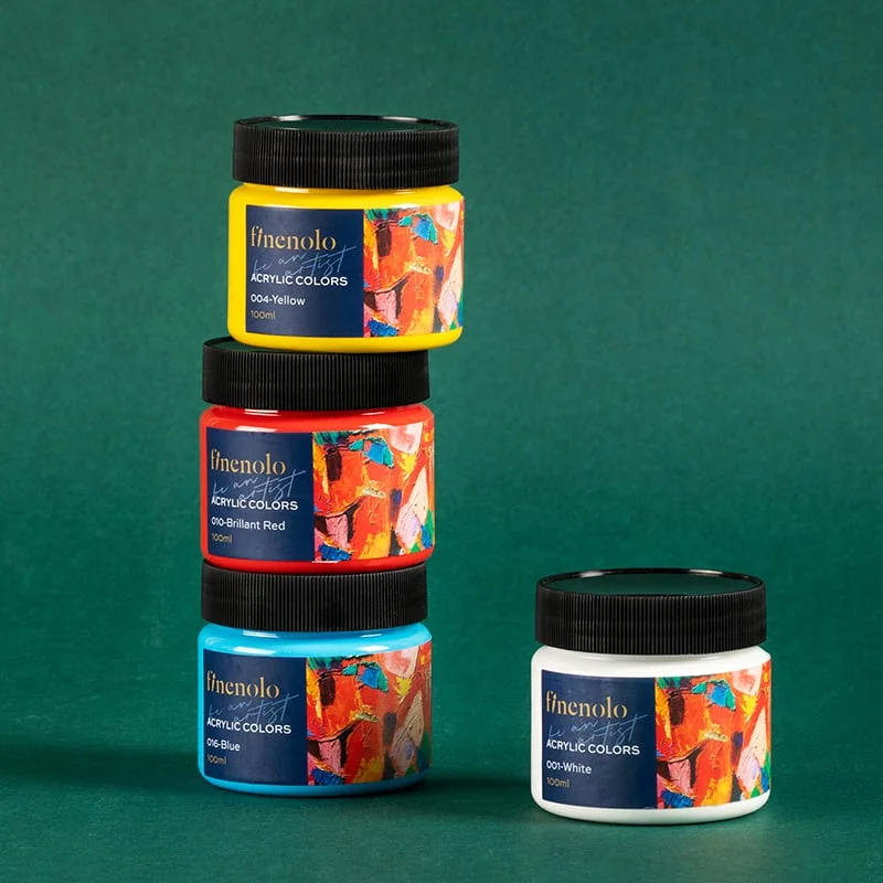 Deli Acrylic Paint Finenolo, jar 100 ml, orange