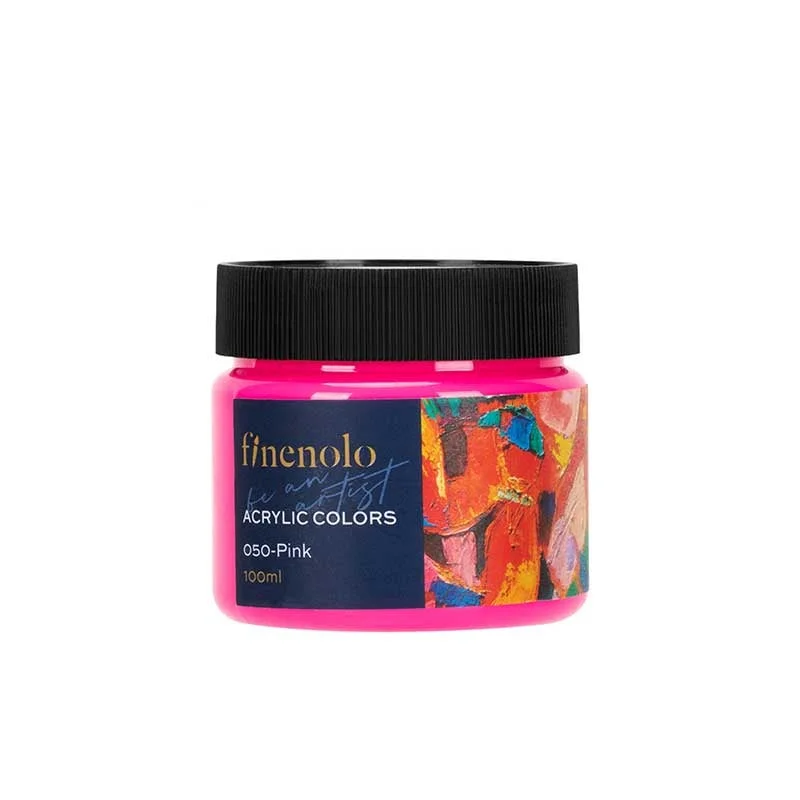 Deli Acrylic Paint Finenolo, Jar, 100 ml, Pink