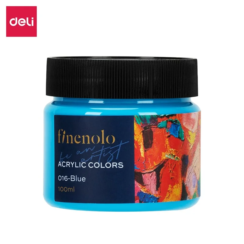 Deli Acrylic paint Finenolo, jar, 100 ml, blue