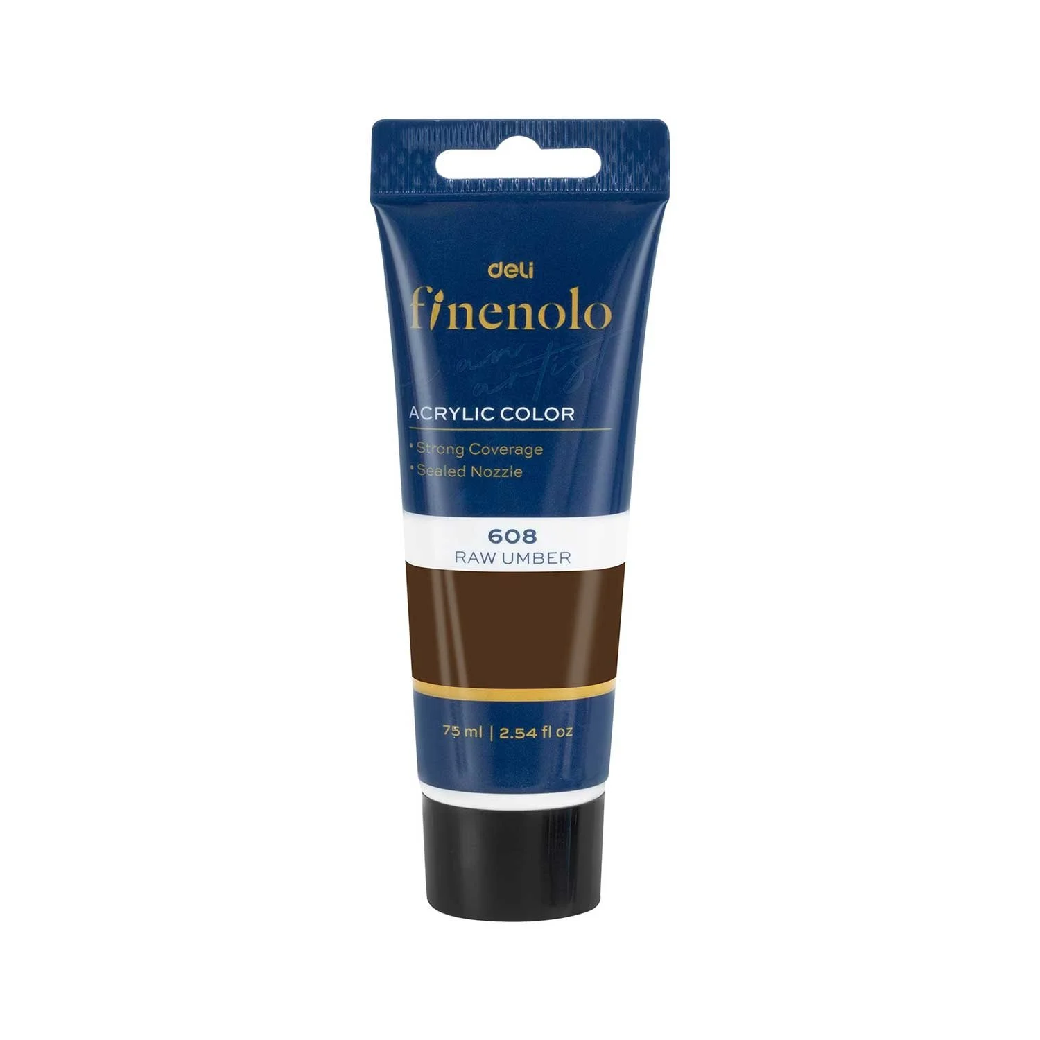 Deli Acrylic Paint Finenolo, tube, 75 ml, brown