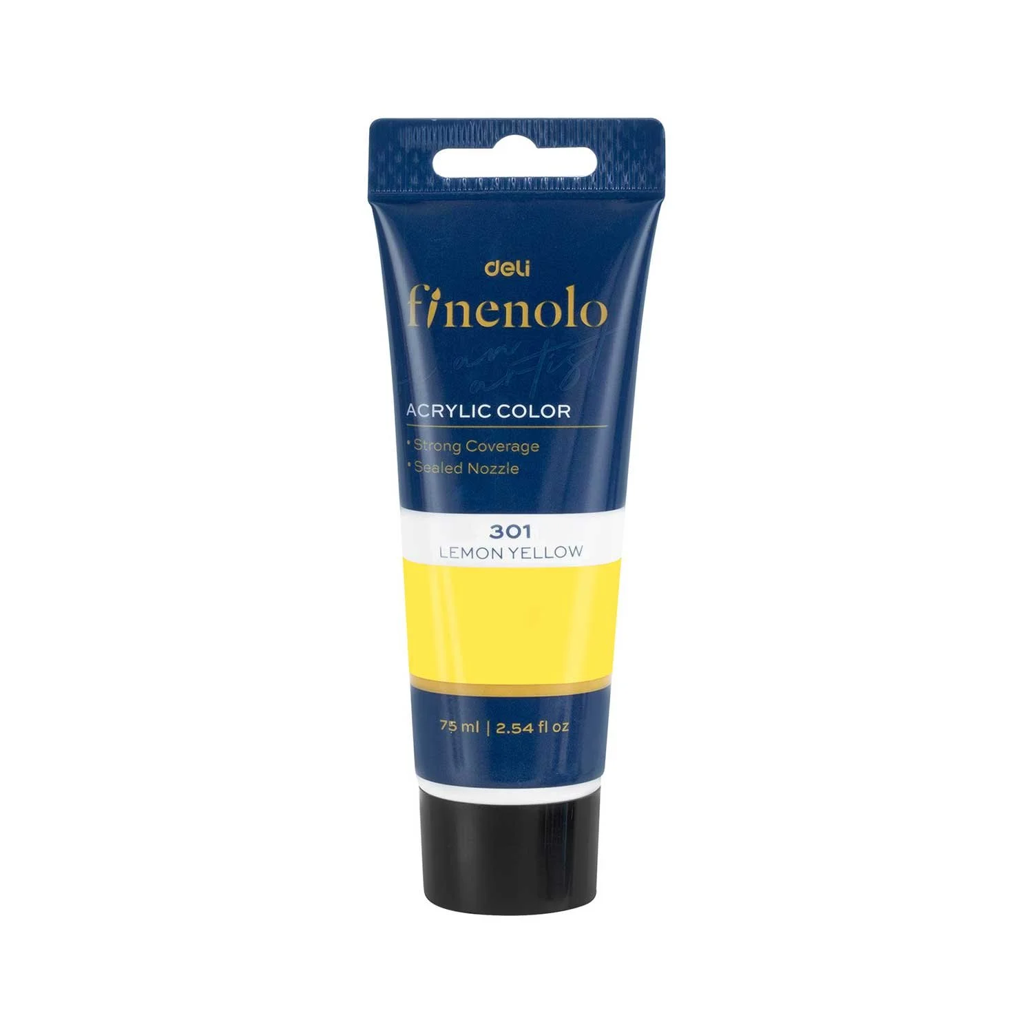 Deli Acrylic Paint Finenolo, tube, 75 ml, lemon yellow