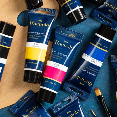 Deli Acrylic Paint Finenolo, tube, 75 ml, lemon yellow