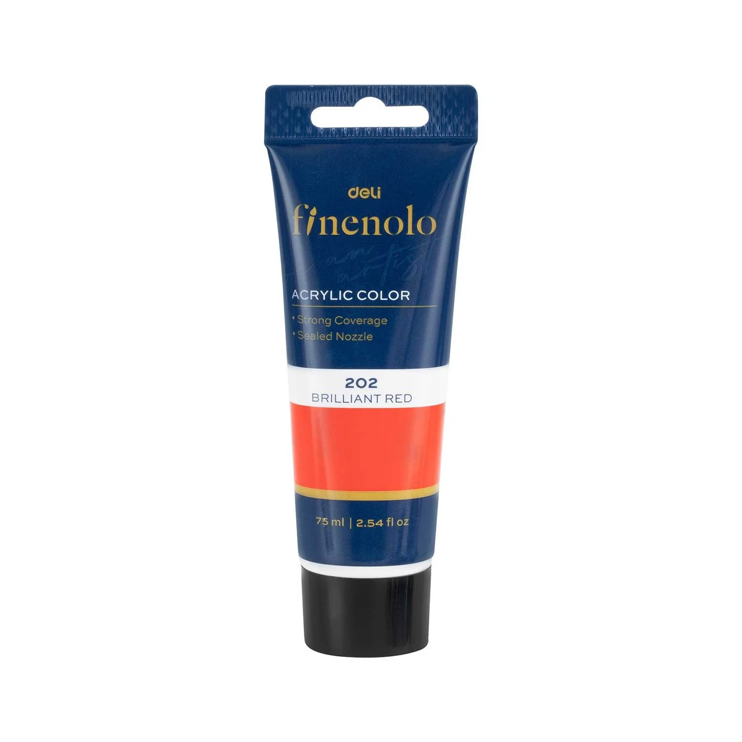 Deli Acrylic paint Finenolo, tube, 75 ml, deep red