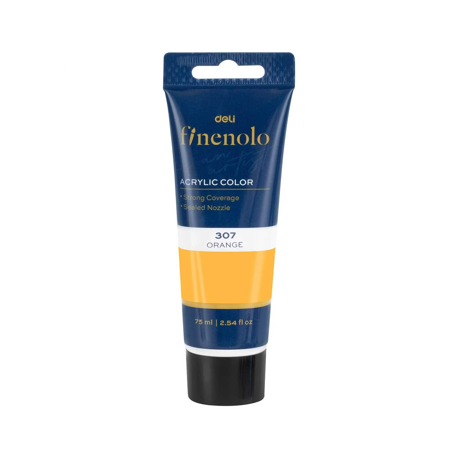 Deli Acrylic Paint Finenolo, in tube, 75 ml, orange
