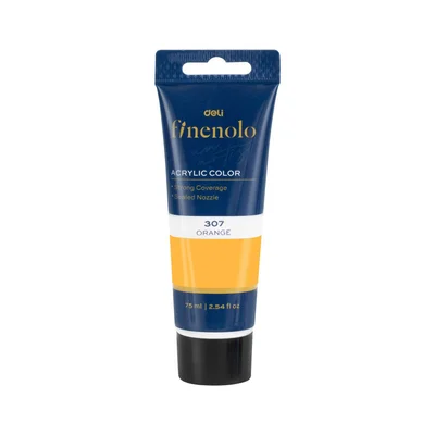 Deli Acrylic Paint Finenolo, in tube, 75 ml, orange