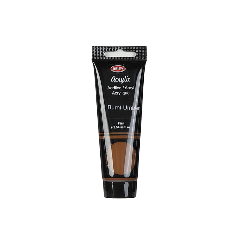 Beifa Acrylic paint, tube, 75 ml, brown