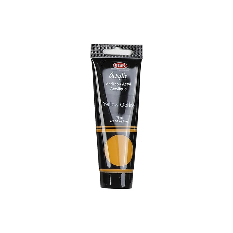 Beifa Acrylic paint, in tube, 75 ml, yellow ochre