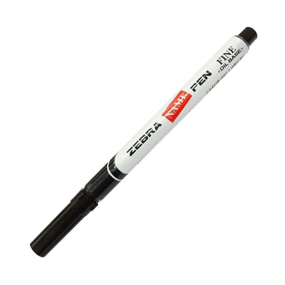 Zebra Textile Marker Name Pen Fine, 1.2 mm, black