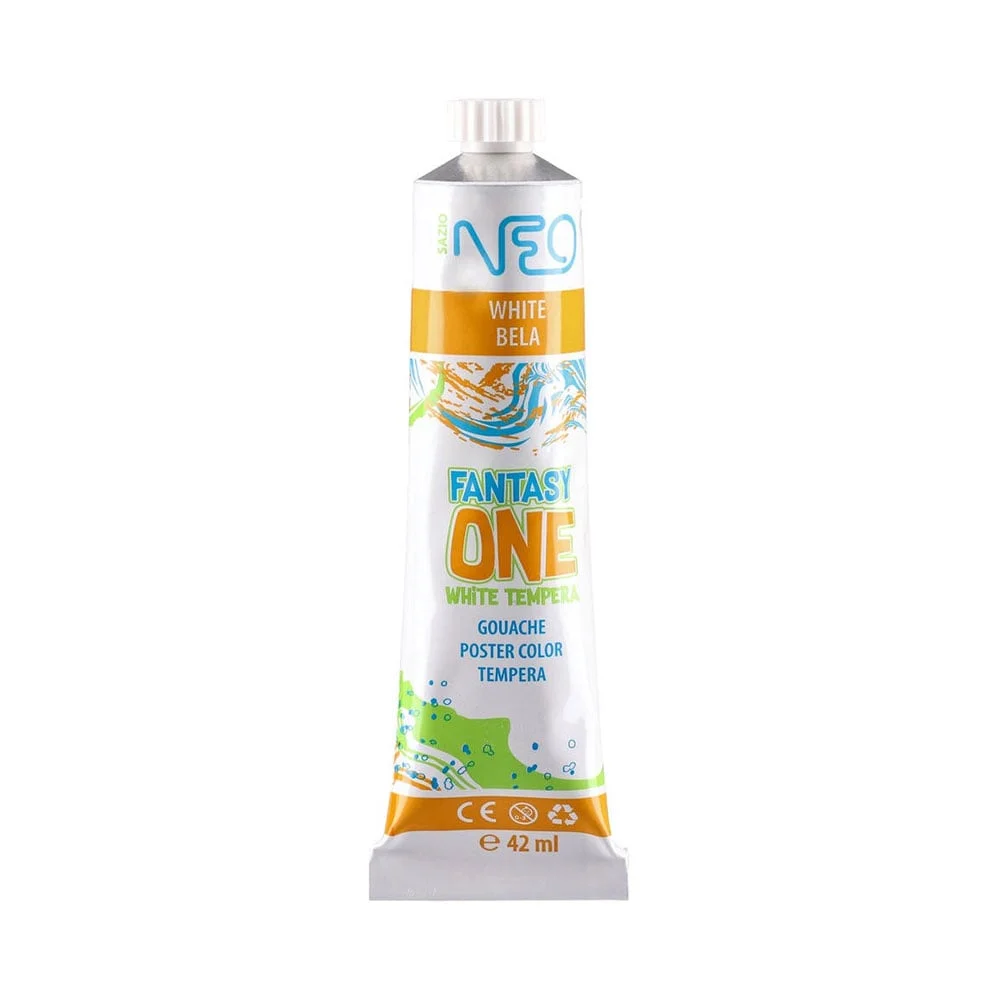 Sazio Fantasy One Tempera Paint, 42 ml, white