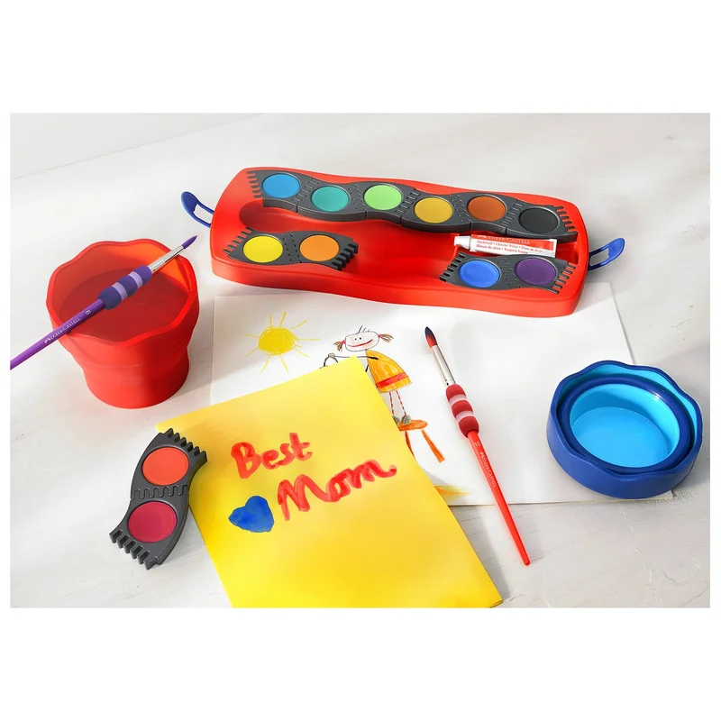 Faber-Castell Watercolours Connector, 12 Colours, Red Palette