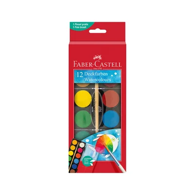 Faber-Castell Watercolors, 12 colors, in large box