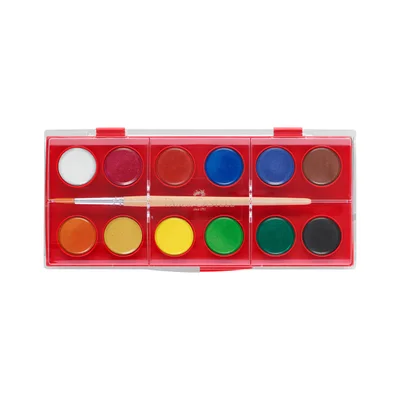 Faber-Castell Watercolors, 12 colors, in large box
