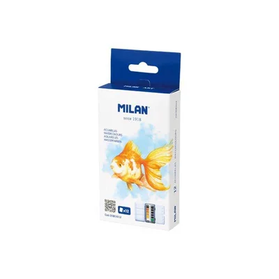 Milan Watercolors, 12 colors, in metal box