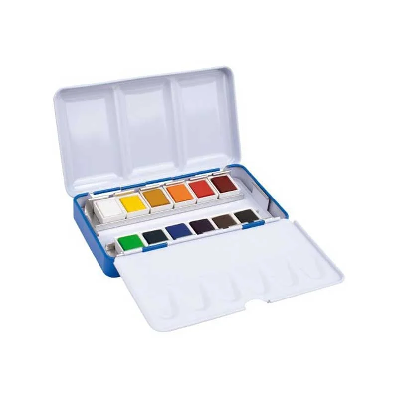 Milan Watercolors, 12 colors, in metal box
