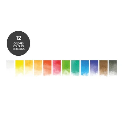 Milan Watercolors, 12 colors, in metal box