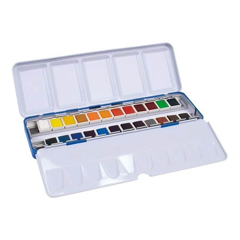 Milan Watercolors, 24 colors, metal tin