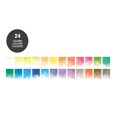 Milan Watercolors, 24 colors, metal tin
