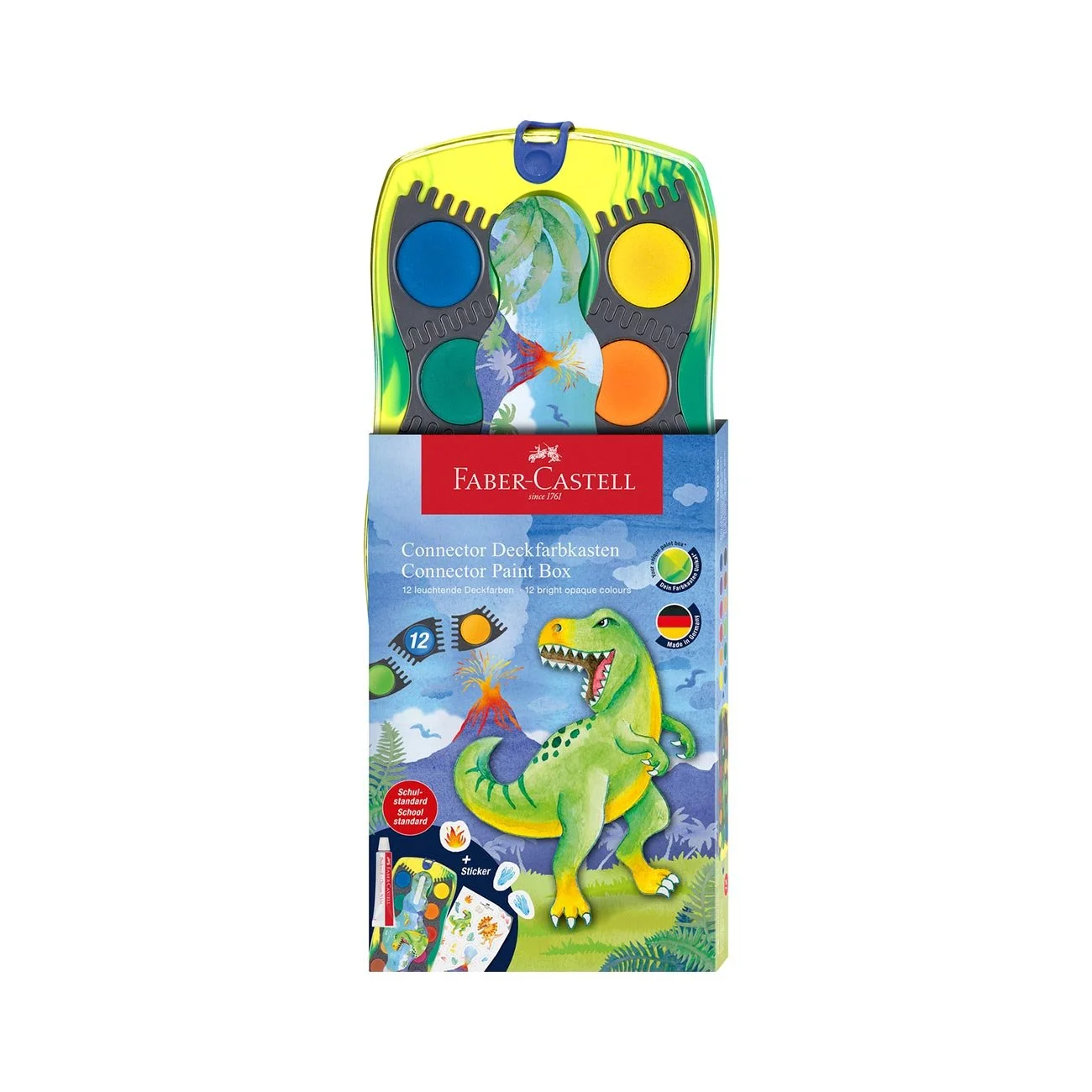 Faber-Castell Watercolors Dinosaur Connector, 12 colors