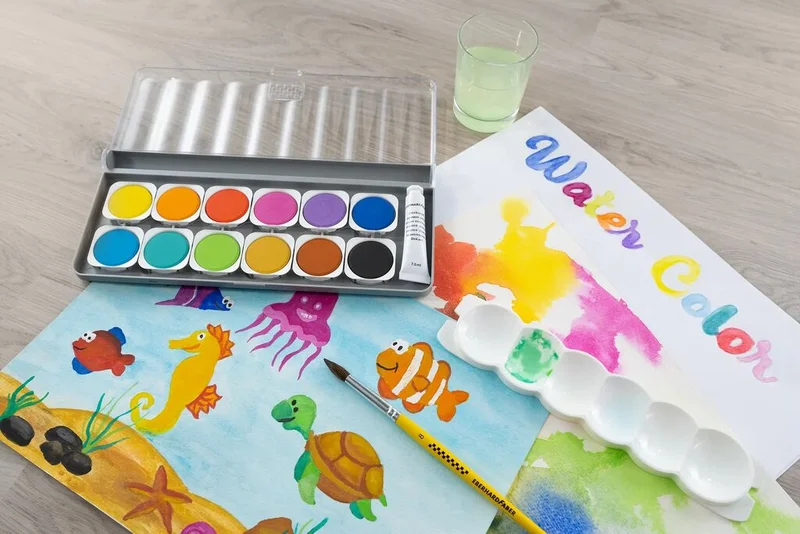 Eberhard Faber Watercolors Winner, with palette, 12 colors